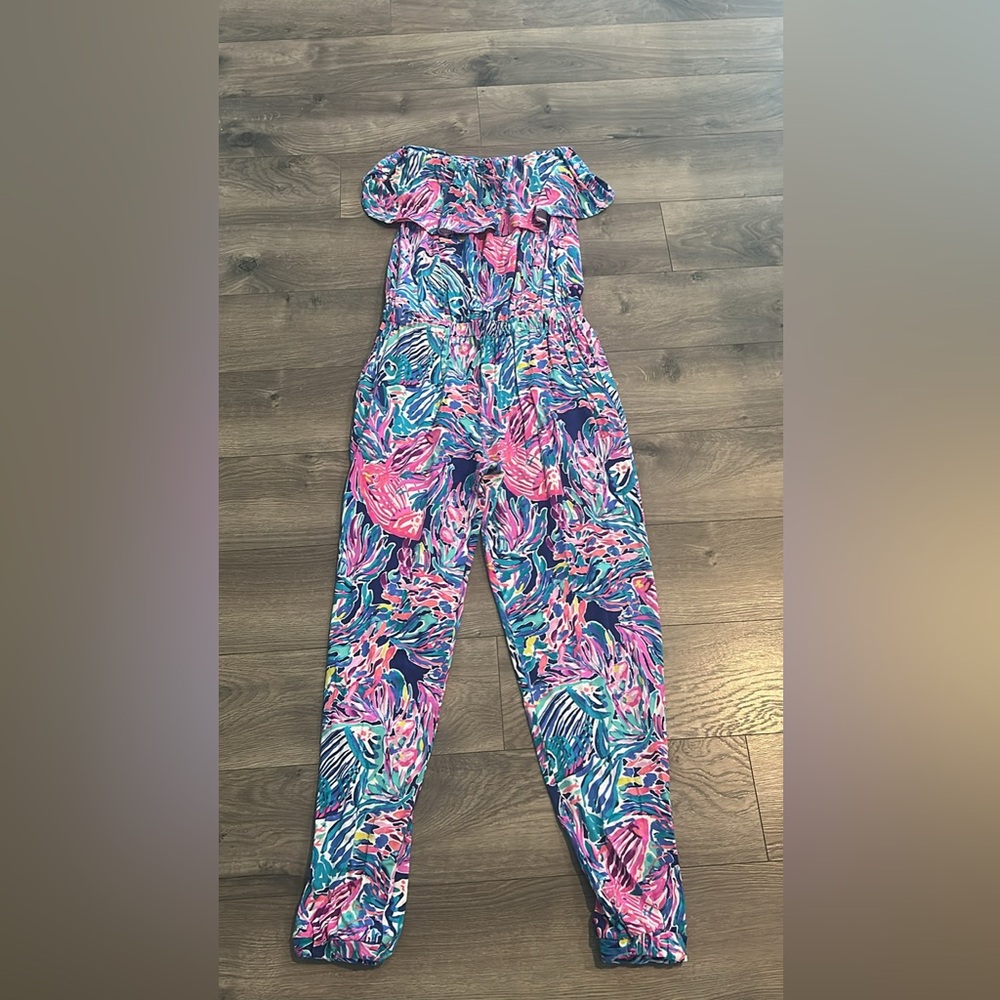 Lilly Pulitzer Jogger Jumpsuit Strapless